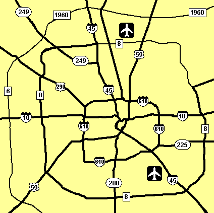 Karte von Houston